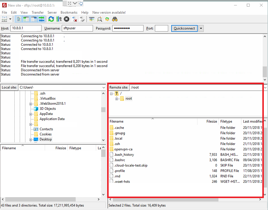how to access ftp file filezilla